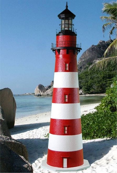4 Foot - Assateague, VA Deluxe Stucco Lawn Lighthouse
