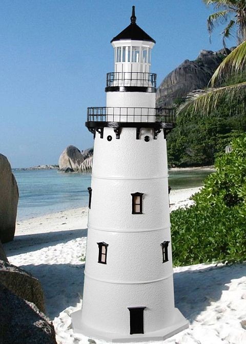 4 Foot - Old Saybrook, CT Deluxe Stucco Lawn Lighthouse