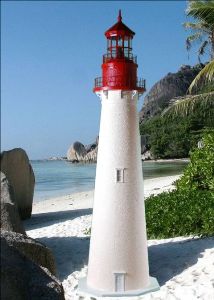 3 Foot - Cape May, NJ Deluxe Stucco Lawn Lighthouse