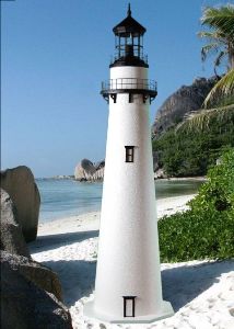 3 Foot - Fenwick, DE Deluxe Stucco Lawn Lighthouse