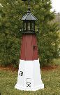 Amish Painted Wooden Lawn Lighthouse - Barnegat, NJ - 2'