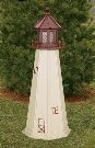 Amish Painted Wooden Lawn Lighthouse - Cape May, NJ - 2'