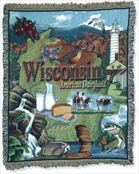 Blanket / Throw - State of Wisconsin #RTP052118