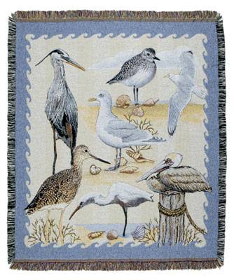 Blanket / Throw - Birds of the Coast #TPM900