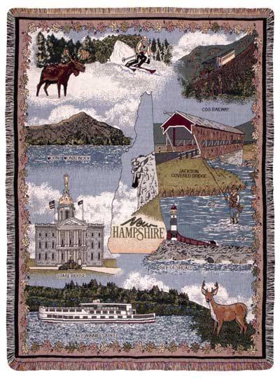Blanket / Throw - State of New Hampshire #RTP040818
