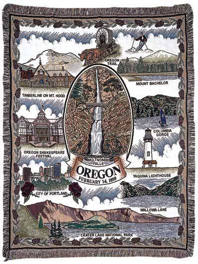 Blanket / Throw - State of Oregon #RTP007743