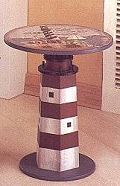 Lighthouse Hand Painted Round Table