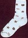 Lightweight Novelty Socks - Shells, White