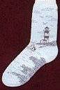 Lightweight Novelty Socks - Sketch, White