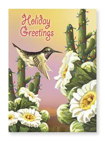 Hummingbird with Cactus