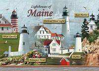 Nautical Note Card: Lighthouses of Maine
